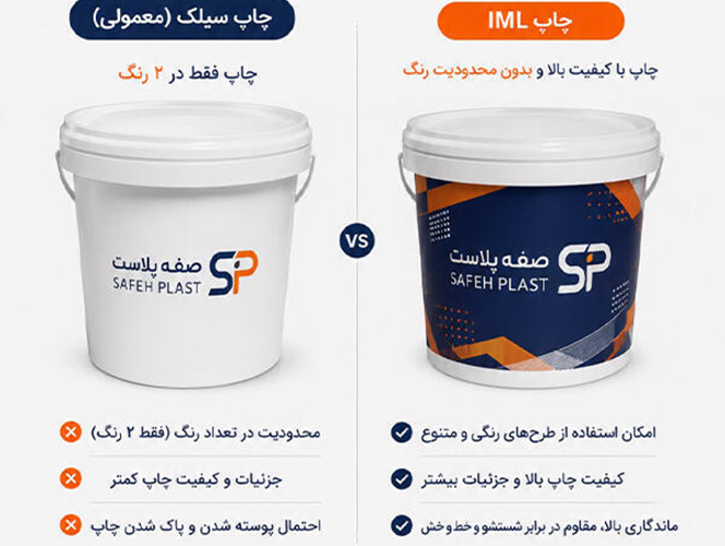 تفاوت چاپ سیلک و IML تفاوت چاپ سیلک و IML